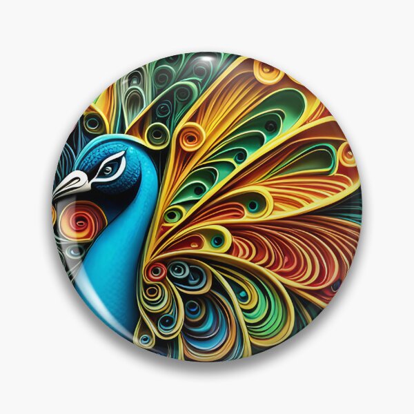 Item preview, Peacock with quilled paper effect designed and sold by hadleysheart.