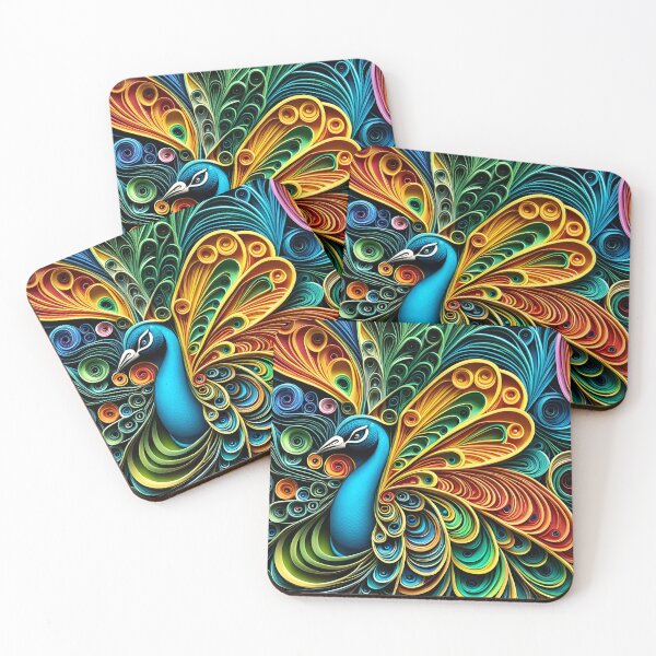 Item preview, Peacock with quilled paper effect designed and sold by hadleysheart.