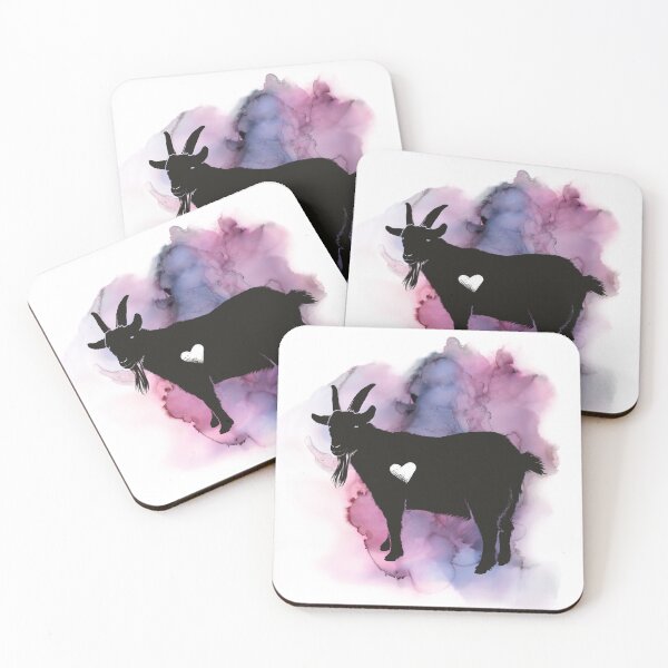 Item preview, Watercolor Goat with Heart designed and sold by Ashley Gagnon.