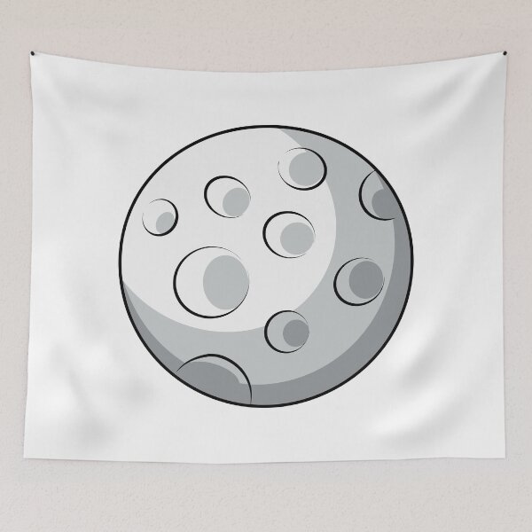 Item preview, Gray Moon with Craters designed and sold by CityAnime.