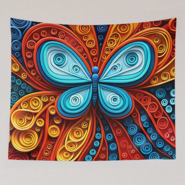 Item preview, Butterfly with quilled paper effect designed and sold by hadleysheart.
