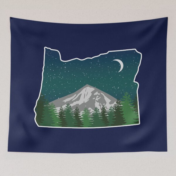 Item preview, Oregon Mountain on a Starry Night designed and sold by oneprettyprint.