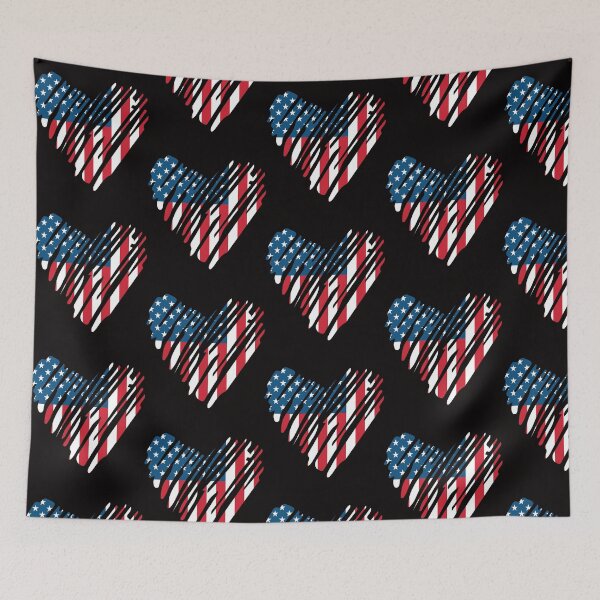 Item preview, LOVE SHAPE AMERICAN FLAG  designed and sold by RosemarSchiller.