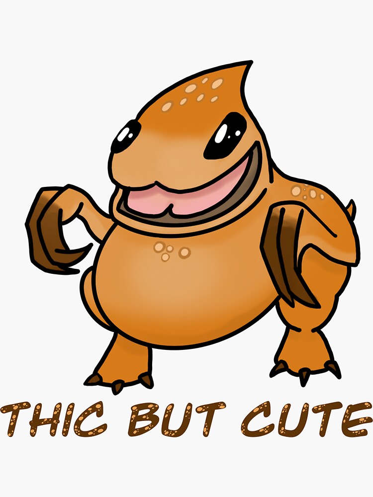 Thumbnail 3 of 3, Sticker, Thic But Cute designed and sold by BeefyT.