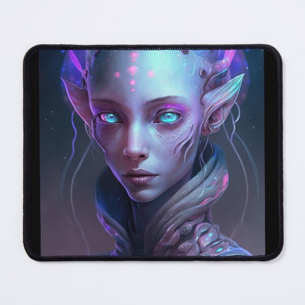 Item preview, Beautiful Female Alien with Cyan Eyes designed and sold by LovelaceVisuals.