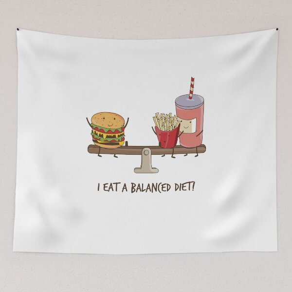 Item preview, I Eat A Balanced Diet designed and sold by TeeTimeGuys.