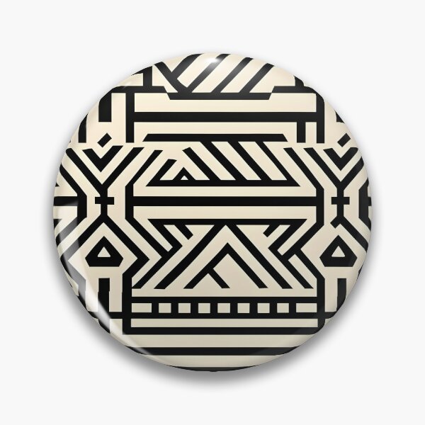Item preview, Bogolan Mudcloth- Black and Cream Abstract Bogolan Mudcloth  designed and sold by JD72shirtshop.