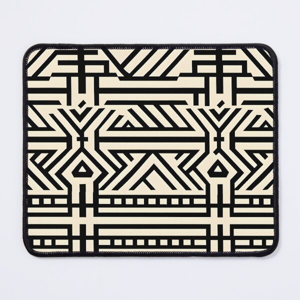 Item preview, Bogolan Mudcloth- Black and Cream Abstract Bogolan Mudcloth designed and sold by JD72shirtshop.