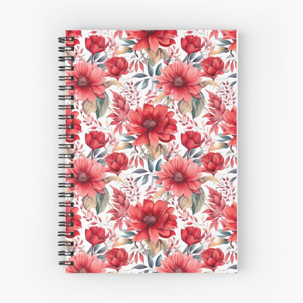 Item preview, Cheerful watercolour flowers red pattern designed and sold by florallover444.