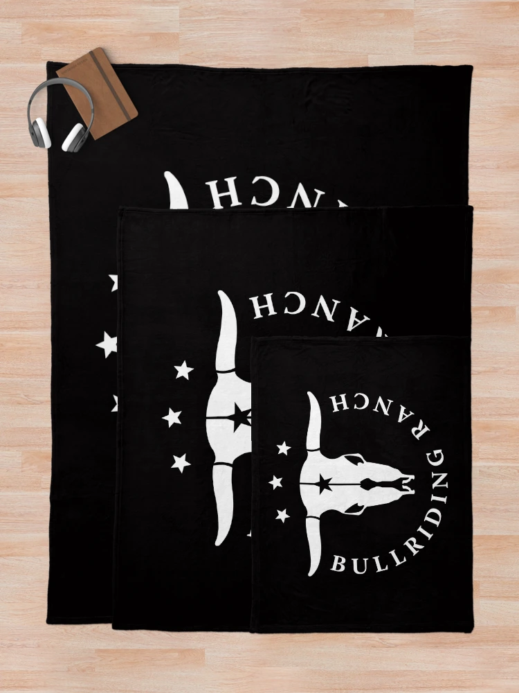 Thumbnail 5 of 6, Throw Blanket, Bull Riding Ranch (white circle) designed and sold by RicardoPeragua.