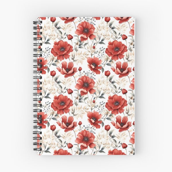 Item preview, Cheerful watercolour flowers red pattern designed and sold by florallover444.