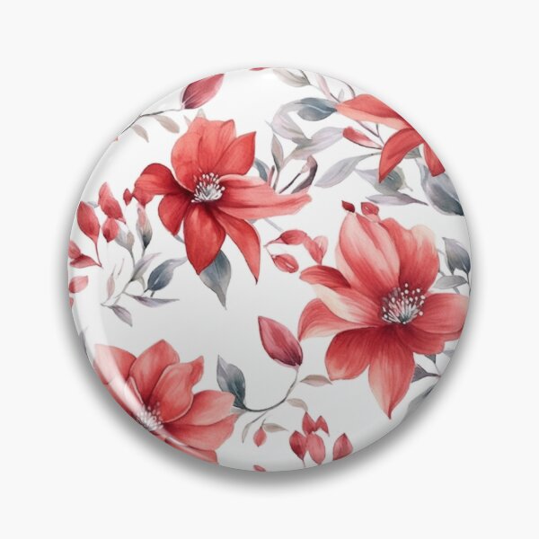 Artikelvorschau, Cheerful watercolour flowers red pattern entworfen und verkauft von florallover444.