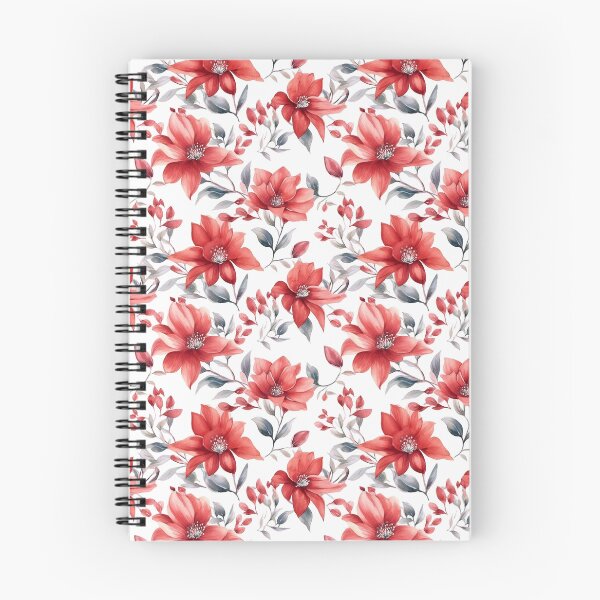 Item preview, Cheerful watercolour flowers red pattern designed and sold by florallover444.