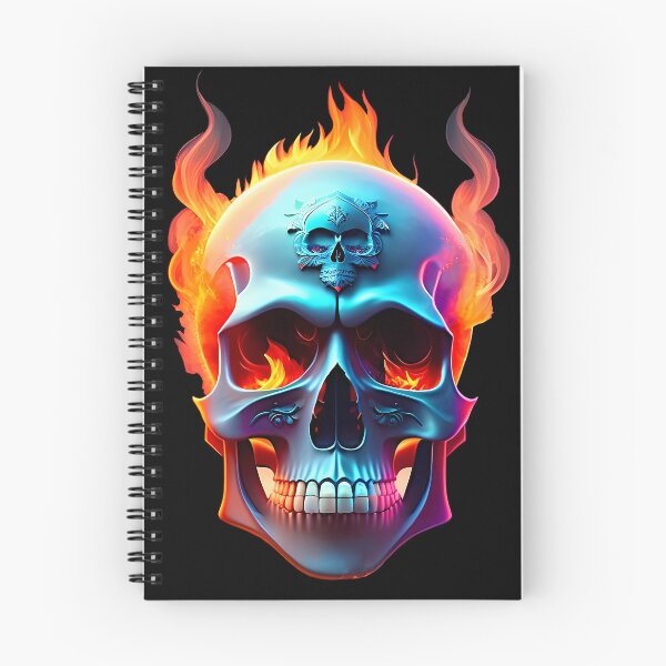 Artikelvorschau, Totenkopf in Flammen (Design mit transparentem Hintergrund) entworfen und verkauft von Gothicpower.