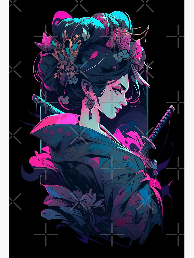 Generative ai. Geisha anime illustration on... - Stock Illustration  [103494243] - PIXTA