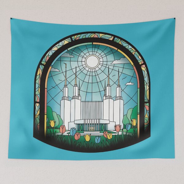Item preview, Stained Glass Washington DC Temple Scene designed and sold by Suzanne Uchytil.