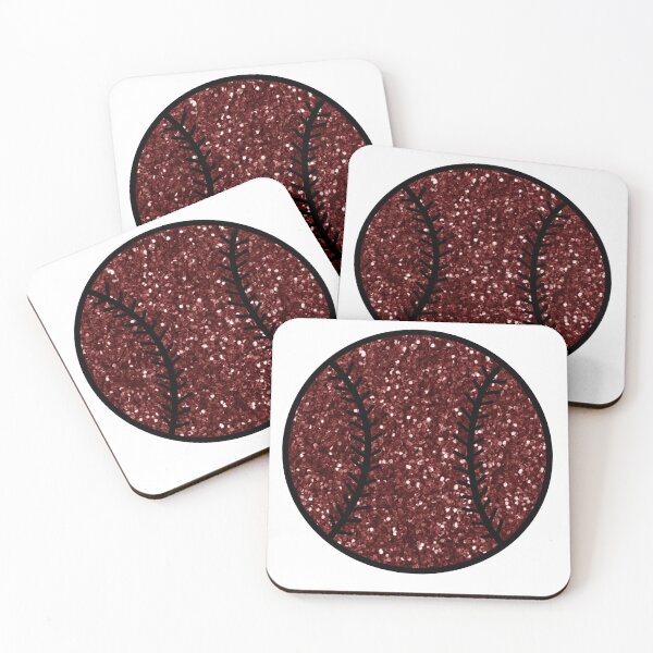 Item preview, maroon glitter baseball designed and sold by mtayzart.