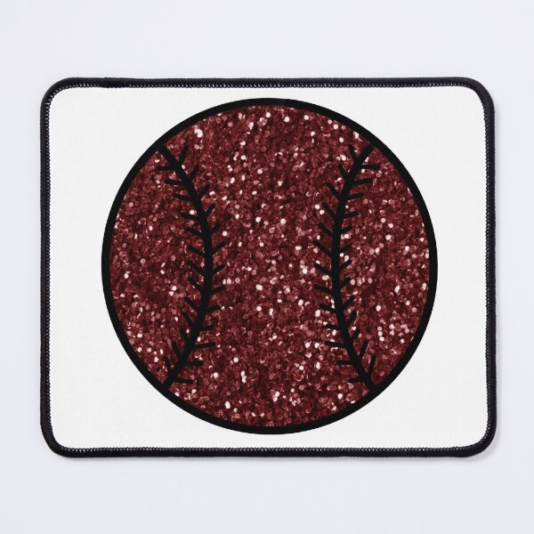 Item preview, maroon glitter baseball designed and sold by mtayzart.