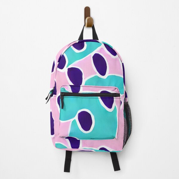 Item preview, Blue animal spots on pink and turquoise  designed and sold by SophieClimaArt.
