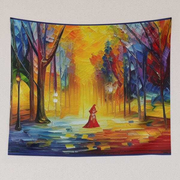 Item preview, Red Riding Hood Lost In Rainbow Forest designed and sold by EpicFoxArt.