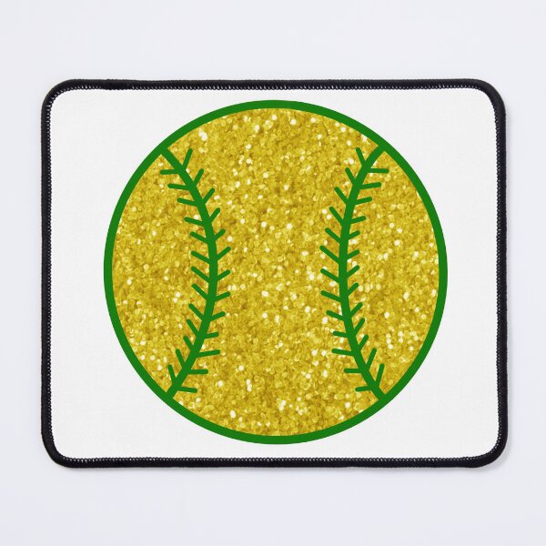 Item preview, green and gold glitter baseball designed and sold by mtayzart.