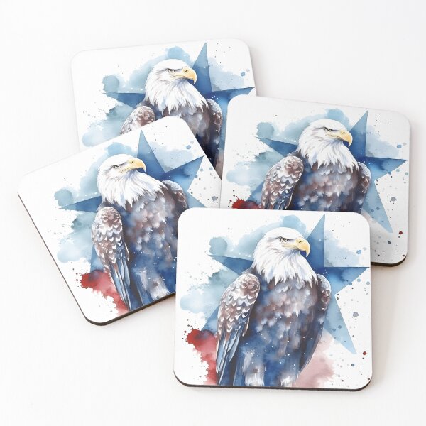 Item preview, Watercolor American Bald Eagle, 4th of July design designed and sold by TheeDigitalDen.