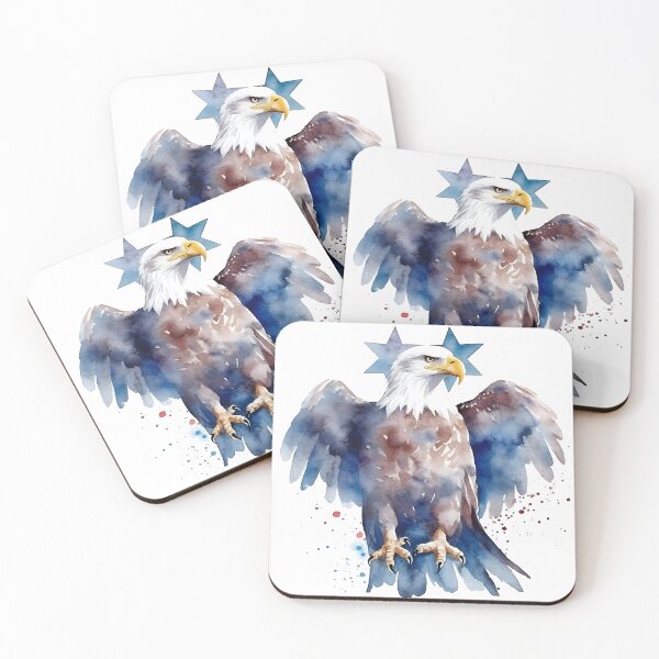 Item preview, Watercolor American Bald Eagle, 4th of July design designed and sold by TheeDigitalDen.