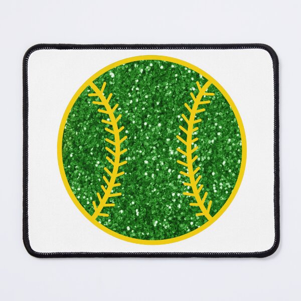 Item preview, green and gold glitter baseball designed and sold by mtayzart.