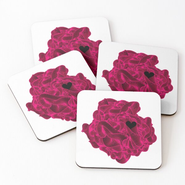 Item preview, Crazy Heart - Dark Pink  - Abstract Illustration designed and sold by codepiks.