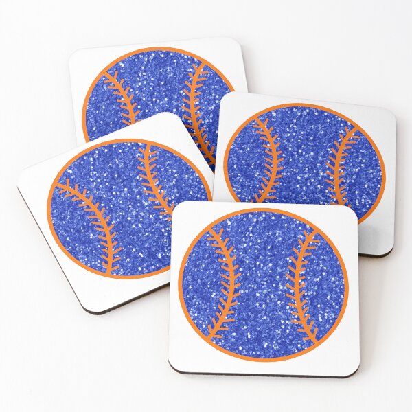 Item preview, orange and blue glitter baseball designed and sold by mtayzart.