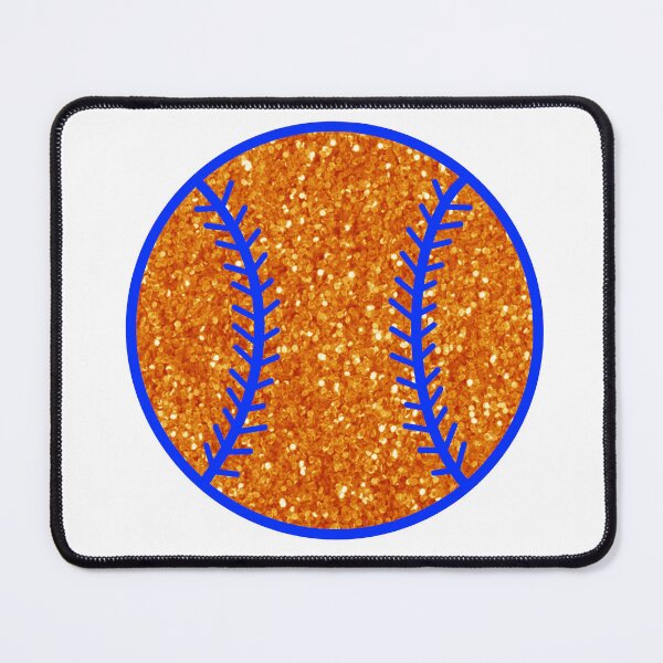 Item preview, orange and blue glitter baseball designed and sold by mtayzart.