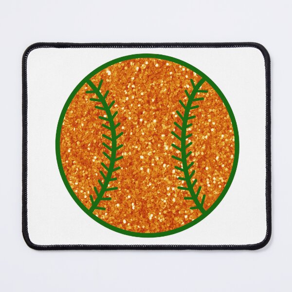 Item preview, orange and green glitter baseball designed and sold by mtayzart.