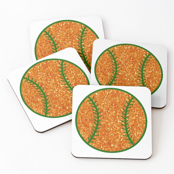 Item preview, orange and green glitter baseball designed and sold by mtayzart.