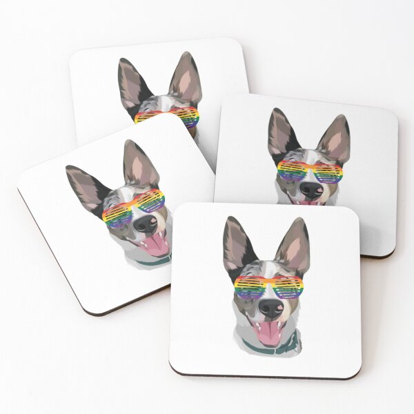 Item preview, Dog with rainbow sunglasses designed and sold by CounselorsRUs.