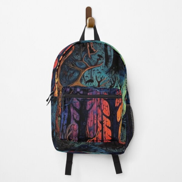 Item preview, Folk Art Creepy Forest at Sunset designed and sold by EpicFoxArt.