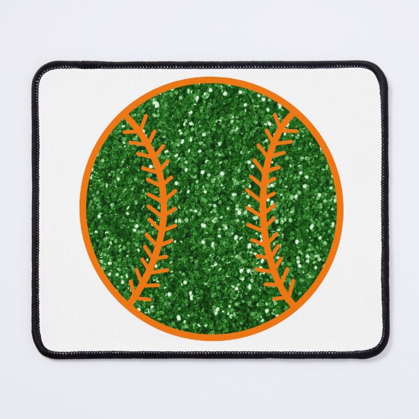 Item preview, orange and green glitter baseball designed and sold by mtayzart.