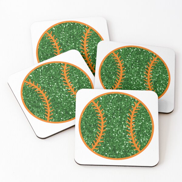 Item preview, orange and green glitter baseball designed and sold by mtayzart.