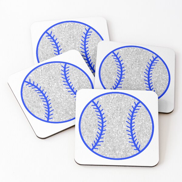 Artikelvorschau, blue and white glitter baseball entworfen und verkauft von mtayzart.