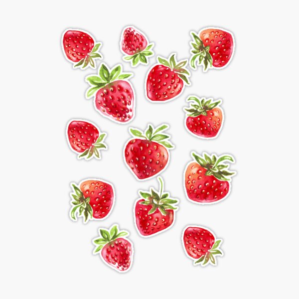 Small strawberry sticker Sticker for Sale by emmyb555