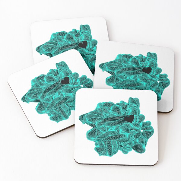 Item preview, Crazy Heart - Fluorescent Green - Abstract Illustration designed and sold by codepiks.
