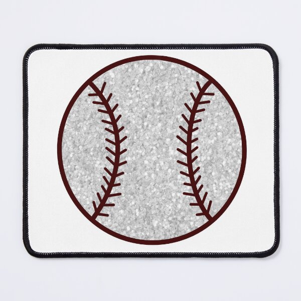 Item preview, maroon and white glitter baseball designed and sold by mtayzart.