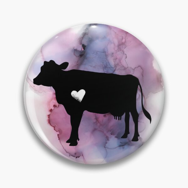 Item preview, Watercolor Cow with Heart designed and sold by Ashley Gagnon.