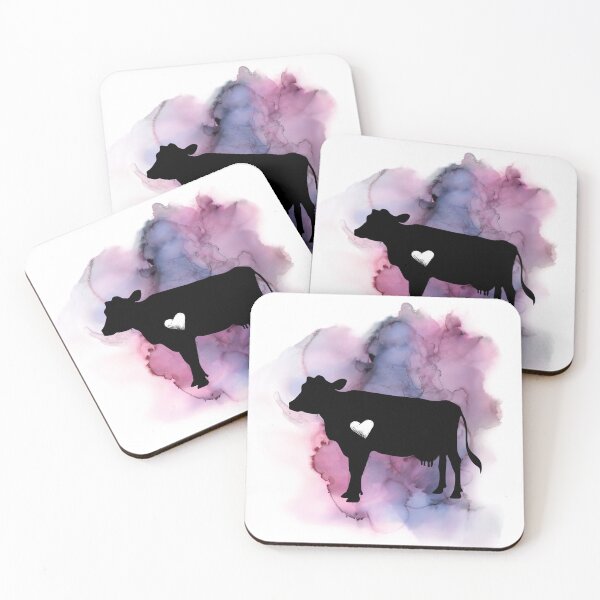 Item preview, Watercolor Cow with Heart designed and sold by Ashley Gagnon.