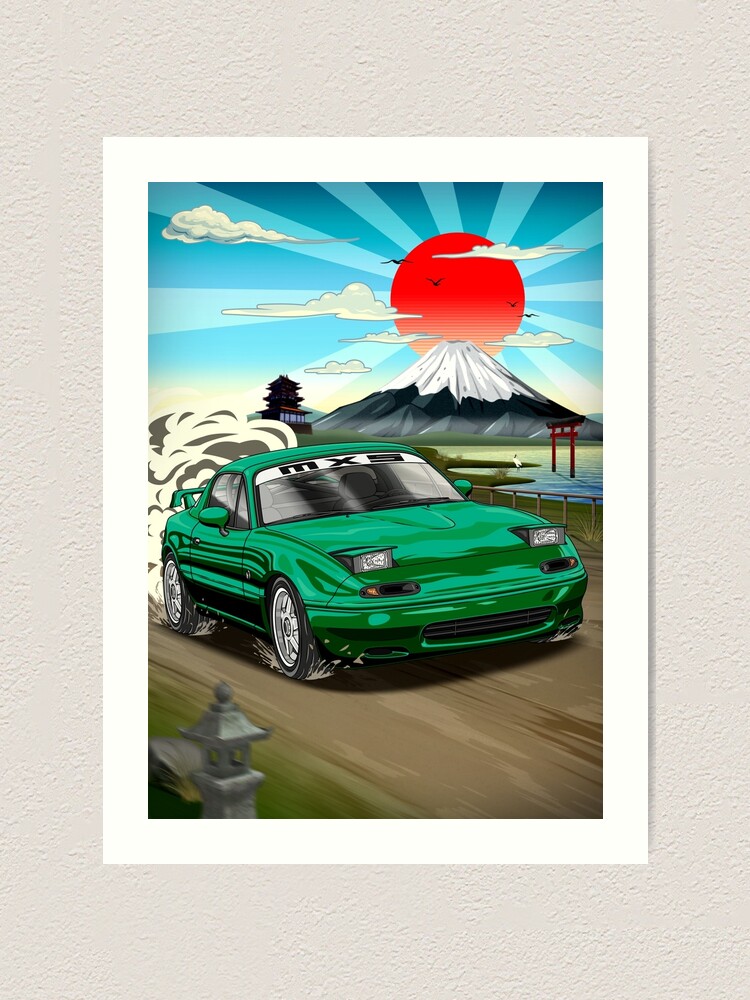 EUNOS ROADSTER M2 1001 イラストアート フレーム Nippon Mazda Miata Eunos Roadster