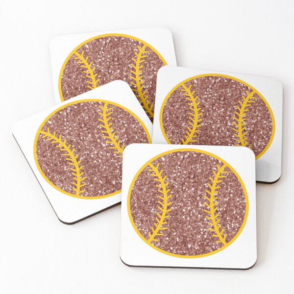 Item preview, garnet and gold glitter baseball designed and sold by mtayzart.