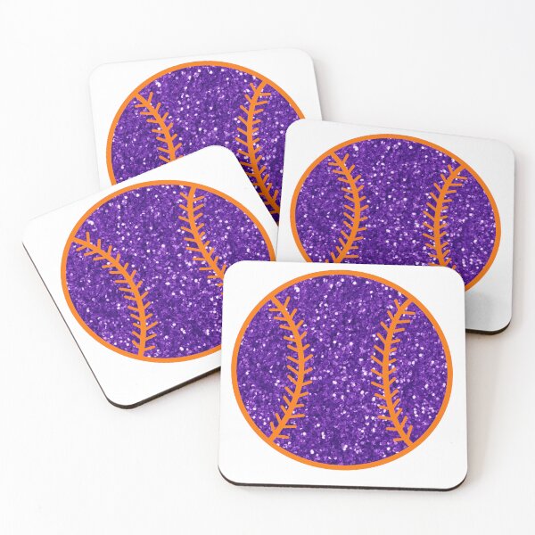 Item preview, purple and orange glitter baseball designed and sold by mtayzart.