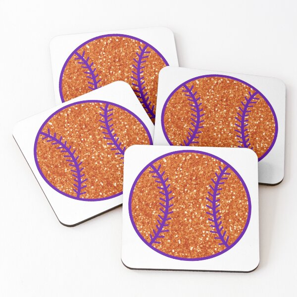 Item preview, purple and orange glitter baseball designed and sold by mtayzart.