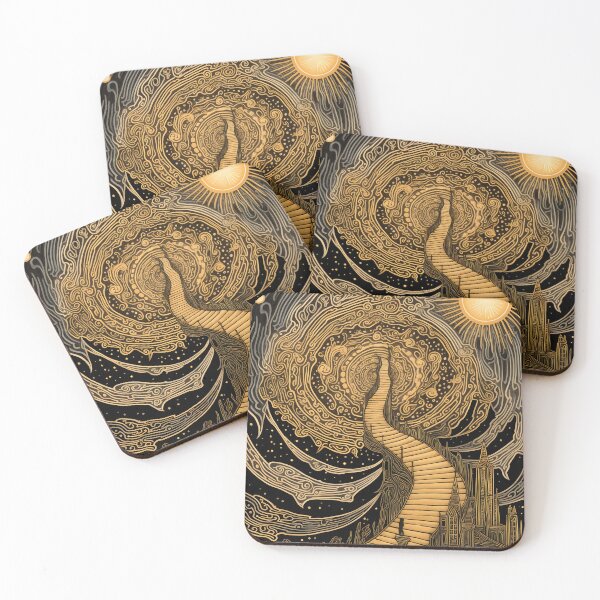 Item preview, Jacob's Ladder - Linocut Art designed and sold by LampDigiArt.