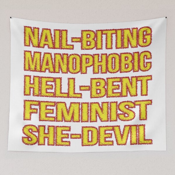 Item preview, Nail-Biting, Manophobic, Hell-Bent, Feminist, She-Devil (Flame Yellow) designed and sold by Pellucid.