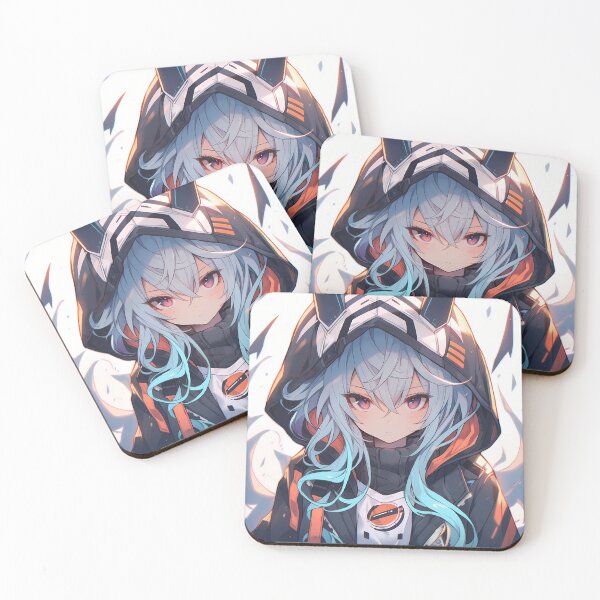 Item preview, Cyberpunk Anime Girl in Hooded Jacket designed and sold by Cronos-Designs.